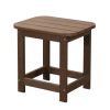 19" Brown Resin Outdoor Side Table