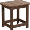 19" Brown Resin Outdoor Side Table