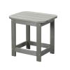 19" Gray Resin Outdoor Side Table