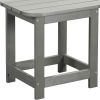 19" Gray Resin Outdoor Side Table