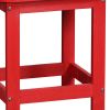 19" Red Resin Outdoor Side Table