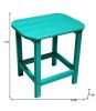 13" Blue Resin Outdoor Side Table