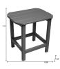 13" Gray Resin Outdoor Side Table