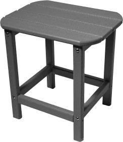 13" Gray Resin Outdoor Side Table