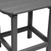 13" Gray Resin Outdoor Side Table