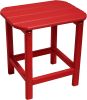 13" Red Resin Outdoor Side Table