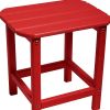 13" Red Resin Outdoor Side Table