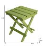 15" Green Resin Folding Outdoor Side Table