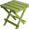 15" Green Resin Folding Outdoor Side Table