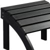 19" Black Indoor Outdoor Footstool Ottoman