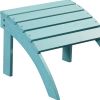 19" Blue Indoor Outdoor Footstool Ottoman