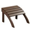 19" Brown Indoor Outdoor Footstool Ottoman