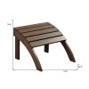 19" Brown Indoor Outdoor Footstool Ottoman