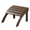 19" Brown Indoor Outdoor Footstool Ottoman