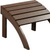 19" Brown Indoor Outdoor Footstool Ottoman