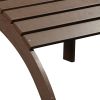 19" Brown Indoor Outdoor Footstool Ottoman