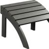 19" Gray Indoor Outdoor Footstool Ottoman