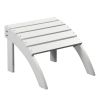 19" White Indoor Outdoor Footstool Ottoman