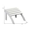 19" White Indoor Outdoor Footstool Ottoman