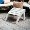 19" White Indoor Outdoor Footstool Ottoman