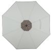 9' Grey Polyester Octagonal Tilt Market Patio Umbrella