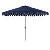 9' Navy Polyester Octagonal Tilt Market Patio Umbrella