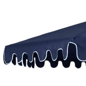 9' Navy Polyester Octagonal Tilt Market Patio Umbrella