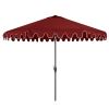 9' Red Polyester Octagonal Tilt Market Patio Umbrella