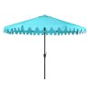 9' Blue Polyester Octagonal Tilt Market Patio Umbrella