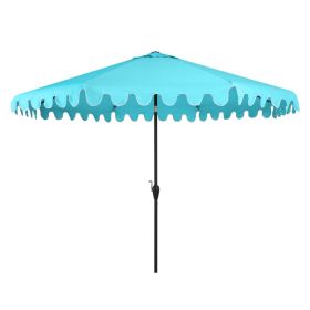 9' Blue Polyester Octagonal Tilt Market Patio Umbrella