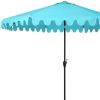 9' Blue Polyester Octagonal Tilt Market Patio Umbrella