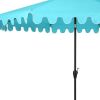 9' Blue Polyester Octagonal Tilt Market Patio Umbrella