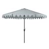 11' Grey Polyester Octagonal Tilt Market Patio Umbrella