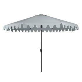 11' Grey Polyester Octagonal Tilt Market Patio Umbrella