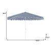 11' Navy And White Stripe Octagonal Tilt Market Patio Umbrella