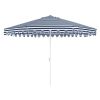 11' Navy And White Stripe Octagonal Tilt Market Patio Umbrella