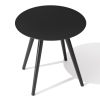 16" Gray Rounded Metal Outdoor Side Table