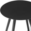 16" Gray Rounded Metal Outdoor Side Table