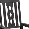 45" Black Heavy Duty Plastic Rocking Chair