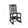 45" Black Heavy Duty Plastic Rocking Chair