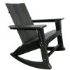 38" Black Heavy Duty Plastic Rocking Chair