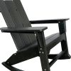 38" Black Heavy Duty Plastic Rocking Chair