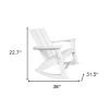 38" White Heavy Duty Plastic Rocking Chair