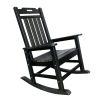 42" Black Heavy Duty Plastic Rocking Chair