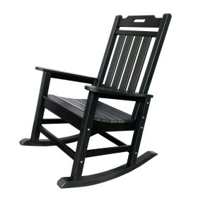 42" Black Heavy Duty Plastic Rocking Chair