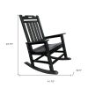 42" Black Heavy Duty Plastic Rocking Chair