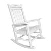 42" White Heavy Duty Plastic Rocking Chair