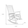 42" White Heavy Duty Plastic Rocking Chair