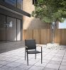 20" Set of Two Gray and Black Metal Indoor Outdoor Dining Chair