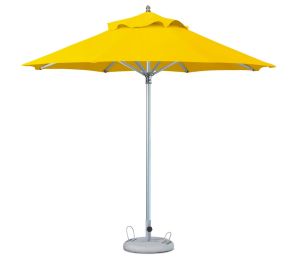 10' Yellow Polyester Round Market Patio Umbrella